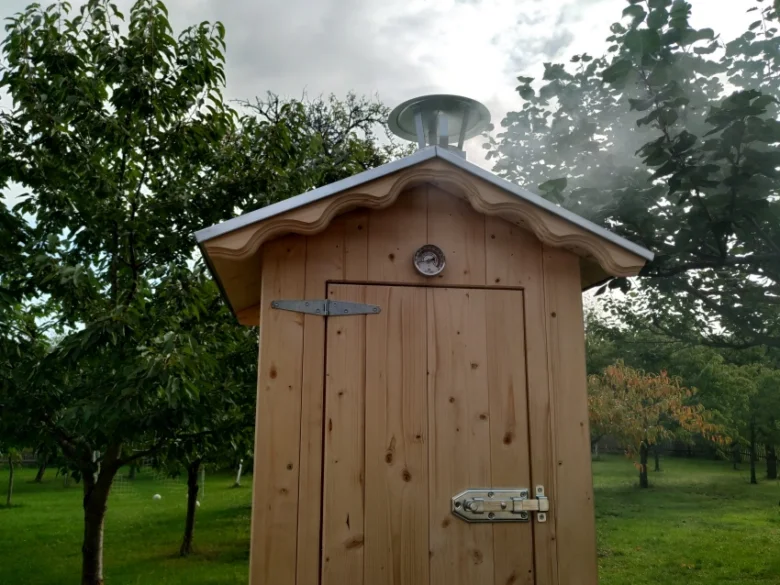 Wooden smoking cabin