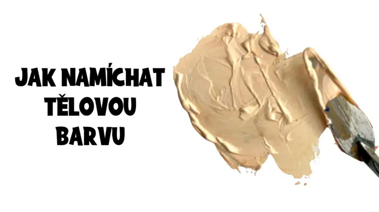 Špachtle s béžovou barvou na bílém pozadí