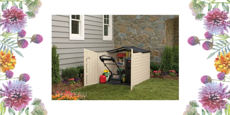 Garden shed with tools