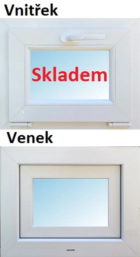 Bílá plastová balkonová dveře z vnitřku i vnější strany