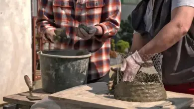 Výroba betonové zahradní figurky pomocí drátěné formy.