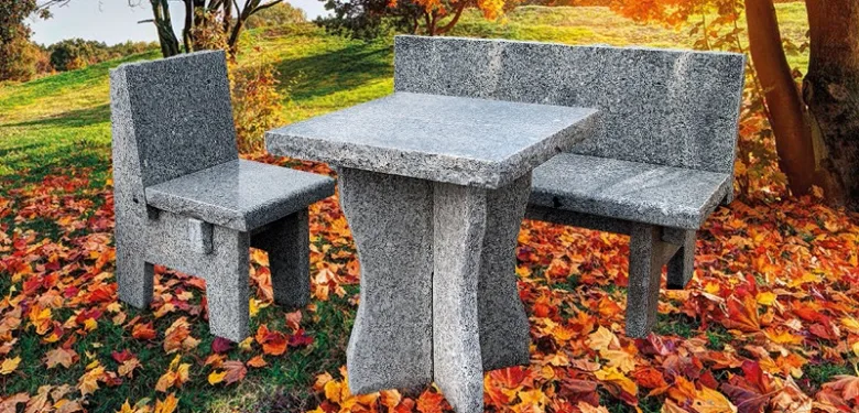 Stone garden furniture set