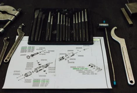 Grinder repair tools and parts diagram