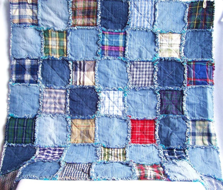 Patchwork sofa throw blanket
