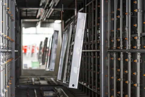 Metal polishing line